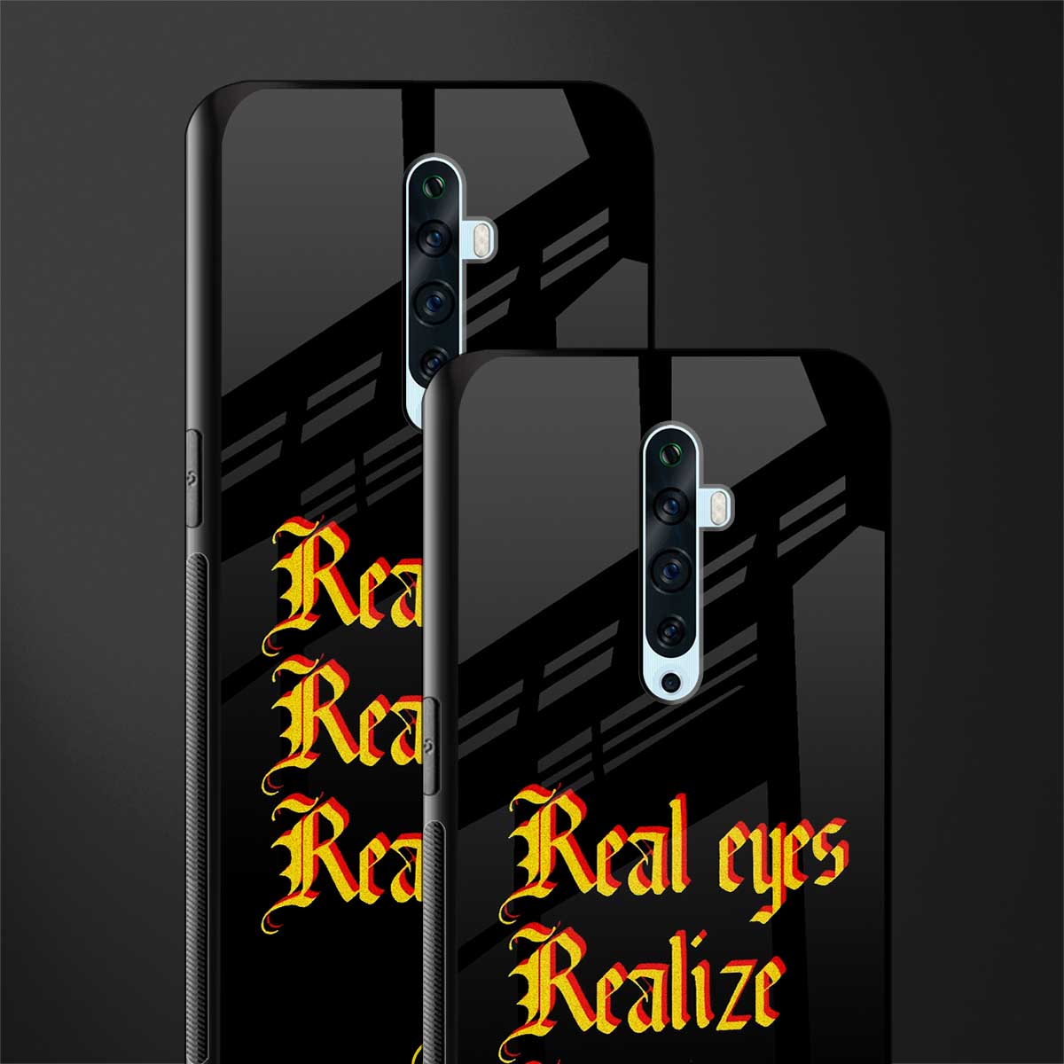 real eyes realize real lies quote glass case for oppo reno 2f image-2