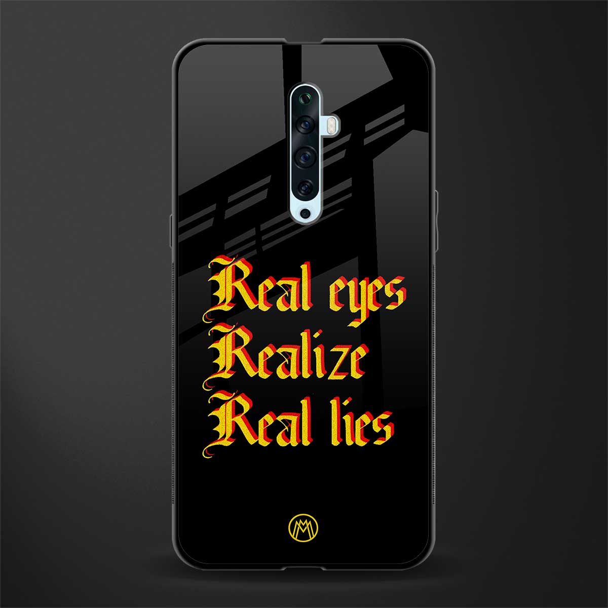 real eyes realize real lies quote glass case for oppo reno 2f image