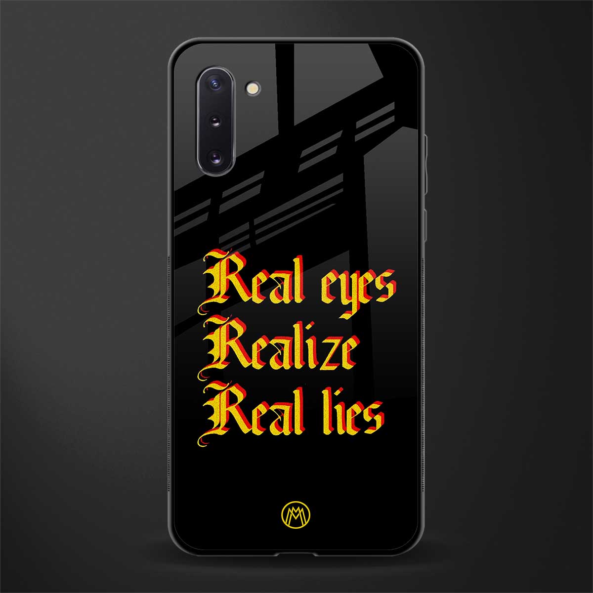 real eyes realize real lies quote glass case for samsung galaxy note 10 image