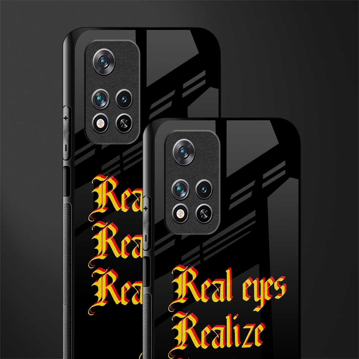 real eyes realize real lies quote glass case for poco m4 pro 5g image-2