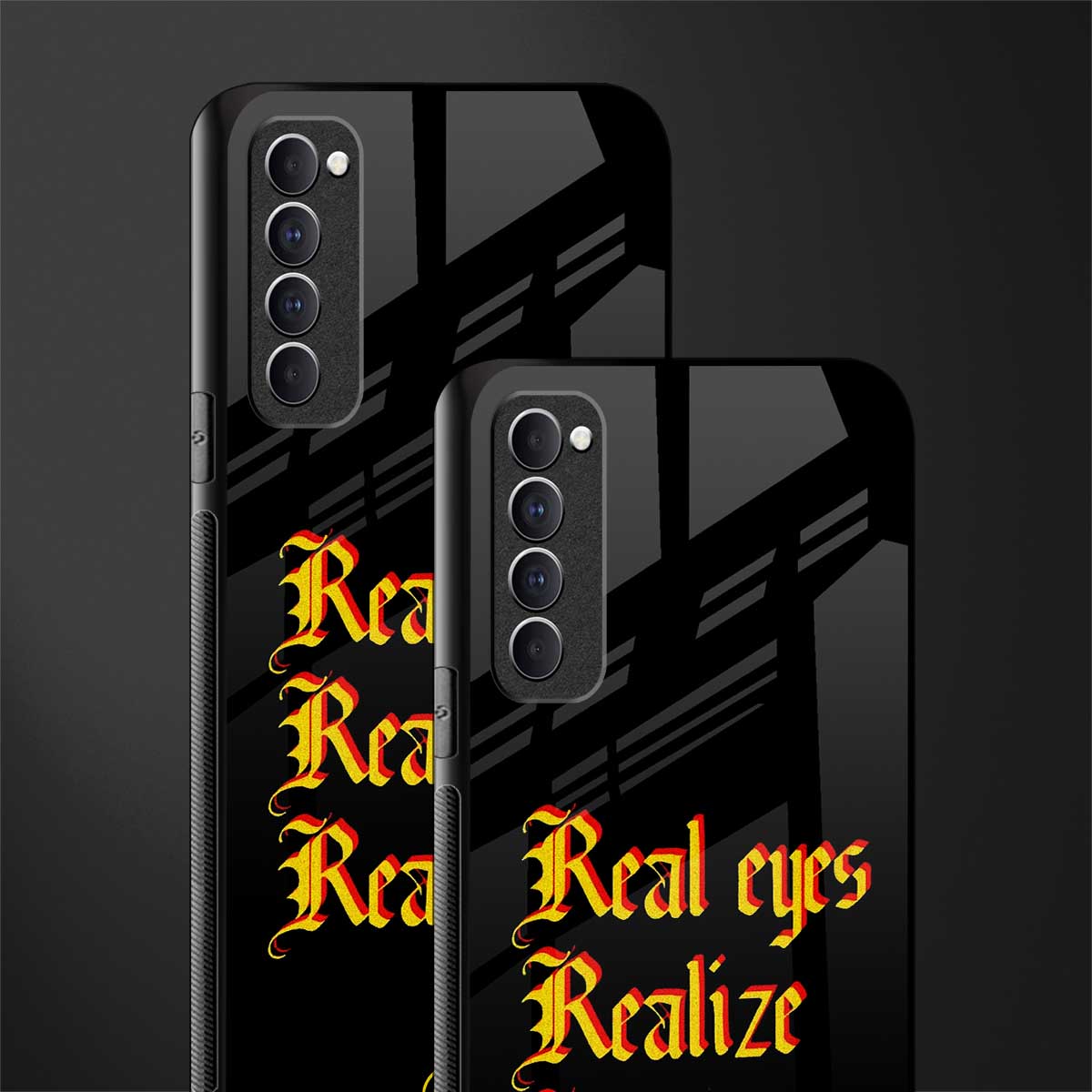 real eyes realize real lies quote glass case for oppo reno 4 pro image-2