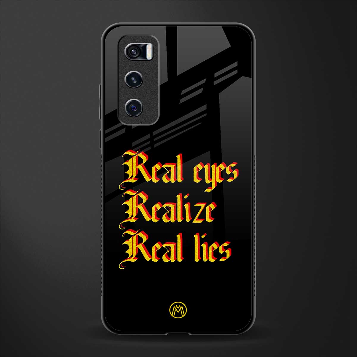 real eyes realize real lies quote glass case for vivo v20 se image