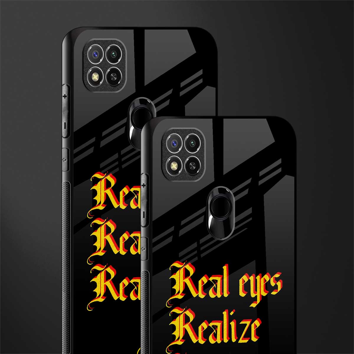 real eyes realize real lies quote glass case for poco c31 image-2
