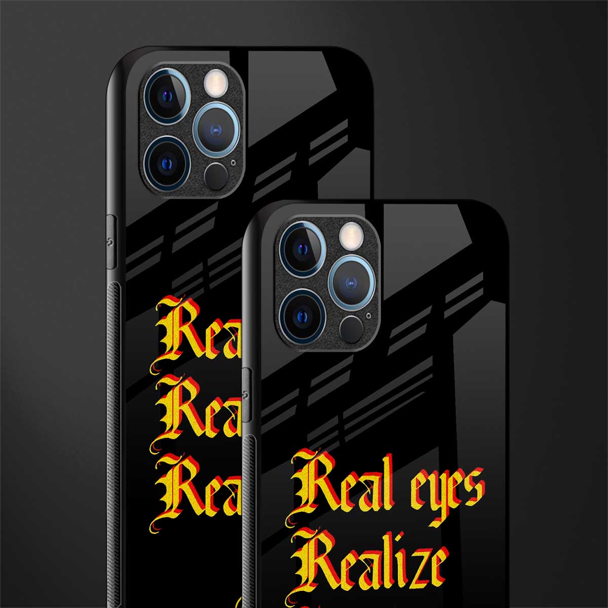 real eyes realize real lies quote glass case for iphone 12 pro max image-2