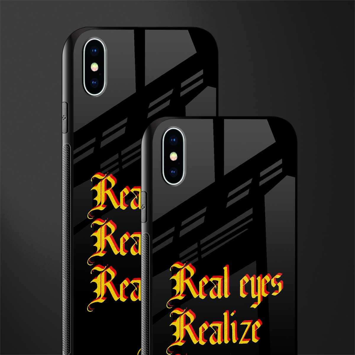 real eyes realize real lies quote glass case for iphone xs max image-2