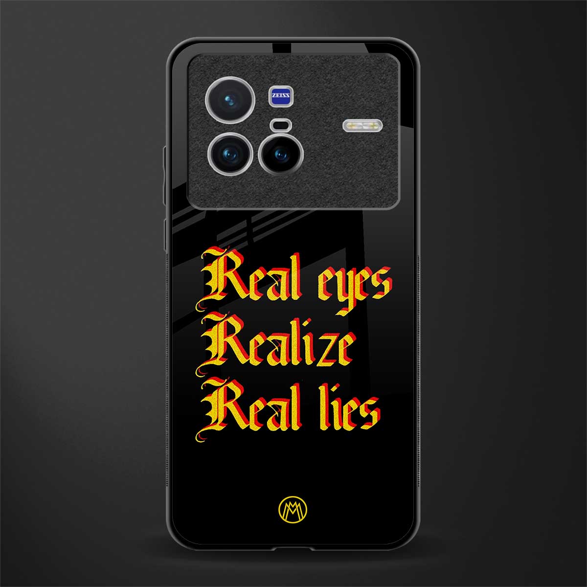 real eyes realize real lies quote glass case for vivo x80 image