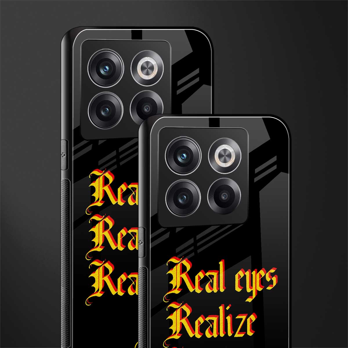 real eyes realize real lies quote back phone cover | glass case for oneplus 10t
