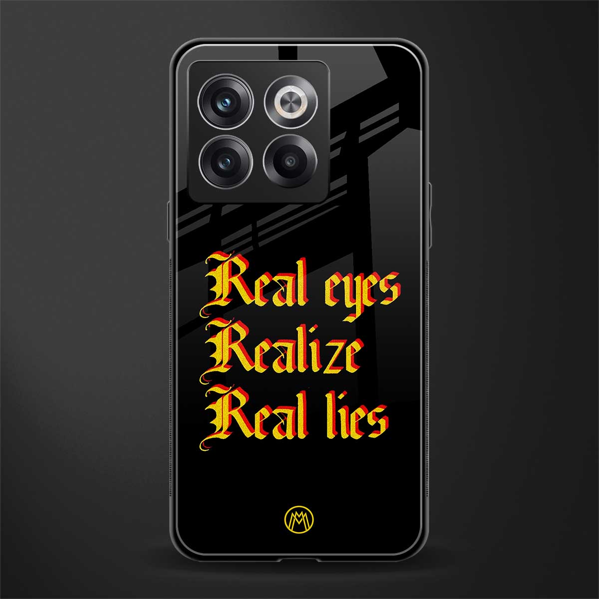real eyes realize real lies quote back phone cover | glass case for oneplus 10t