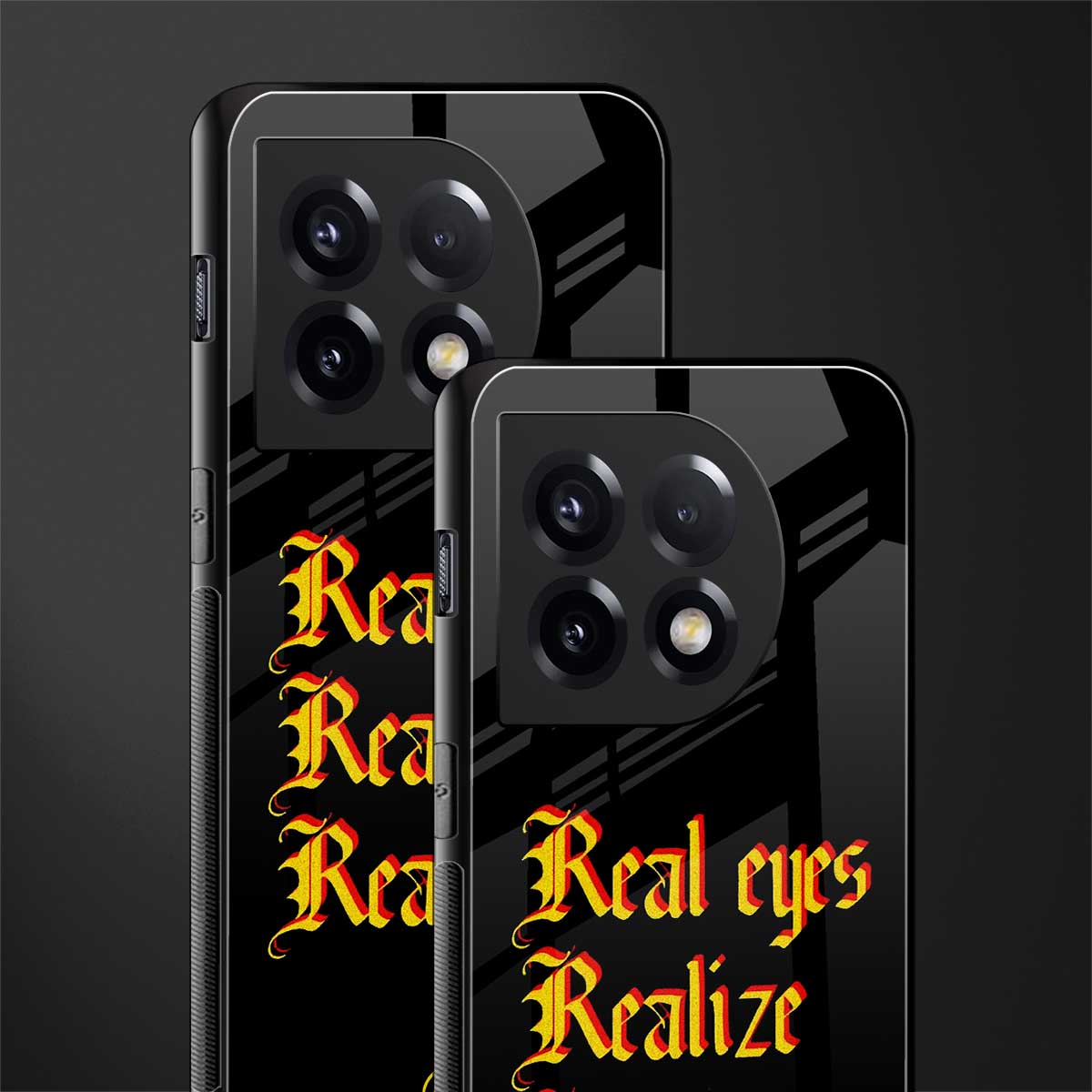 real eyes realize real lies quote back phone cover | glass case for oneplus 11