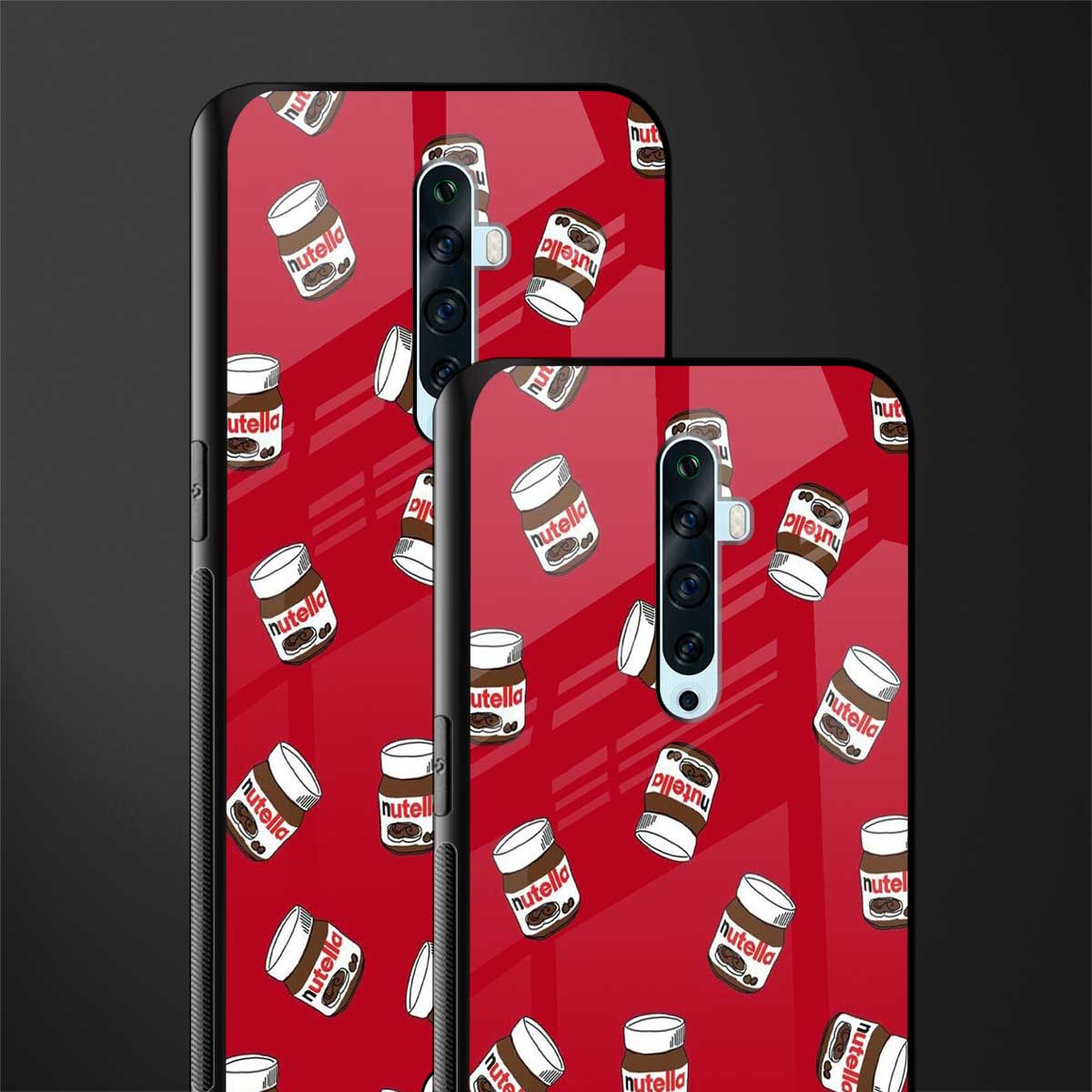 red nutella glass case for oppo reno 2f image-2
