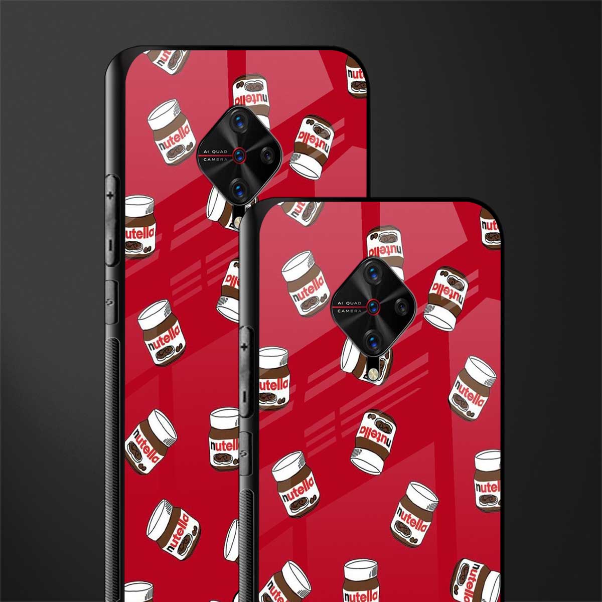 red nutella glass case for vivo s1 pro image-2