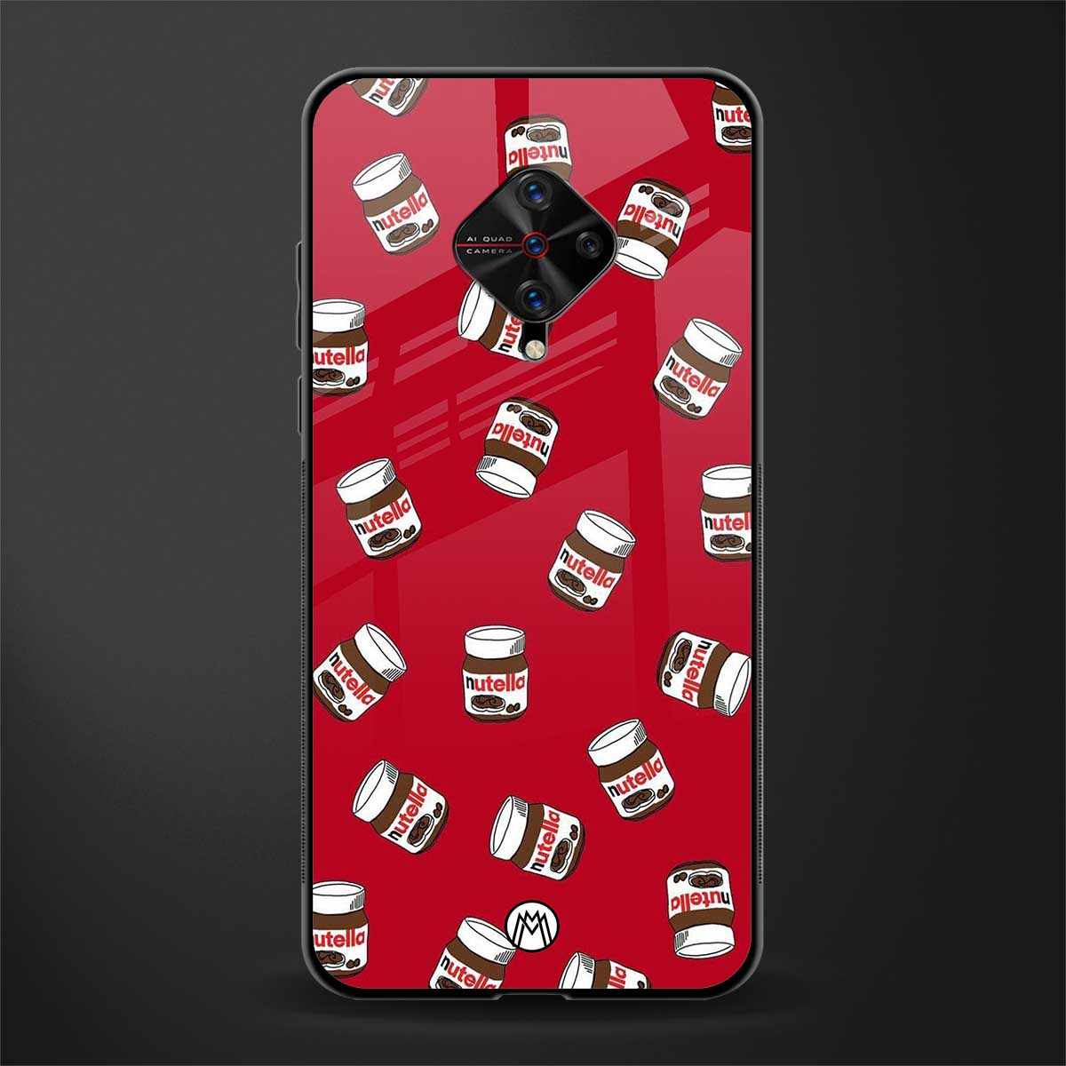 red nutella glass case for vivo s1 pro image