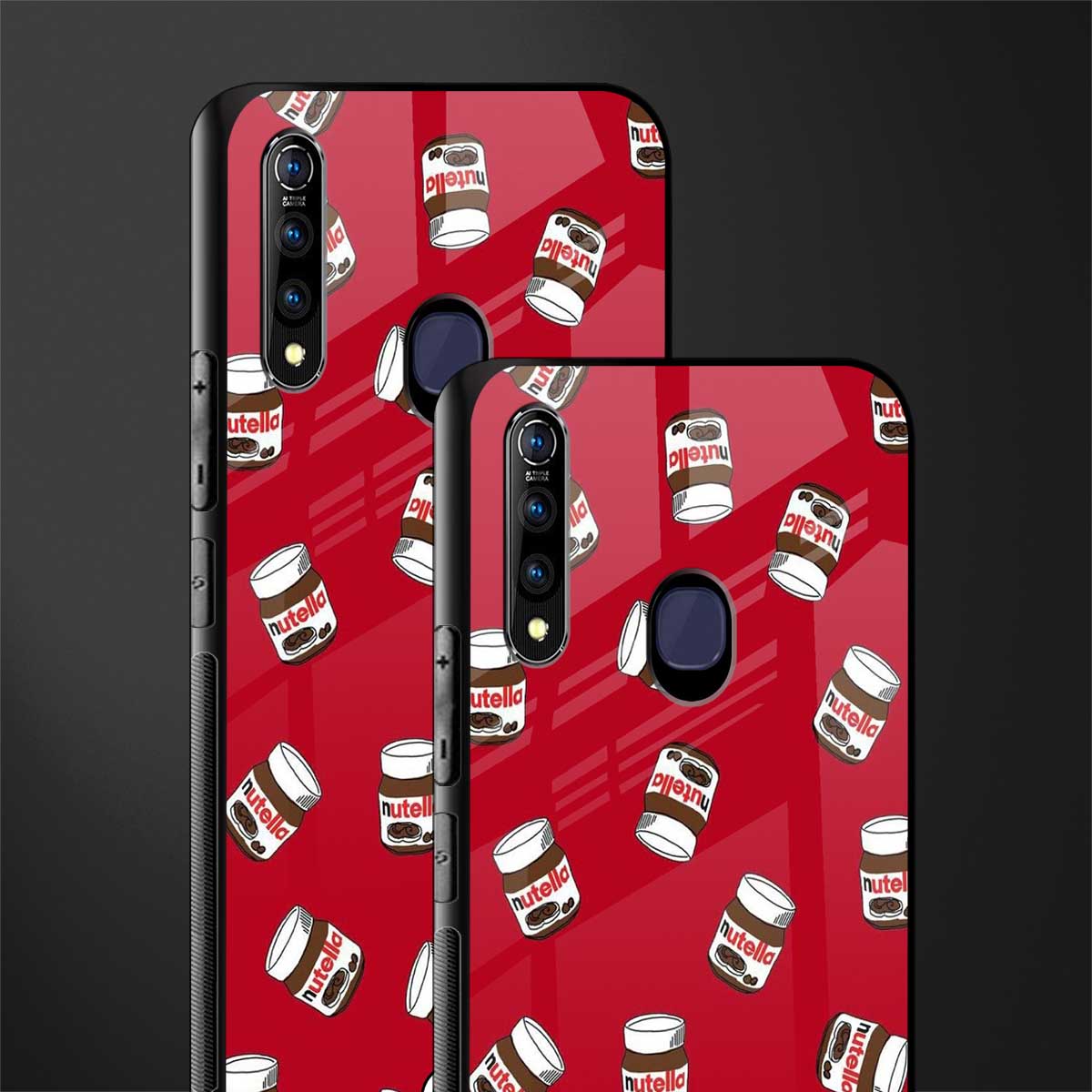 red nutella glass case for vivo z1 pro image-2