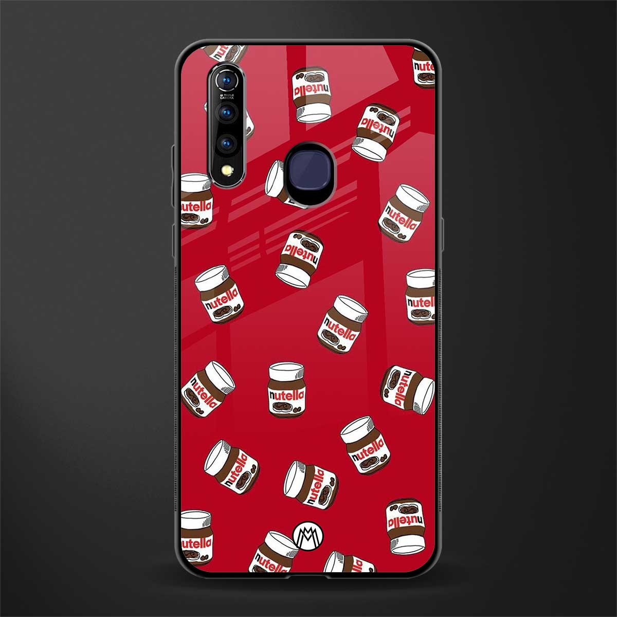 red nutella glass case for vivo z1 pro image