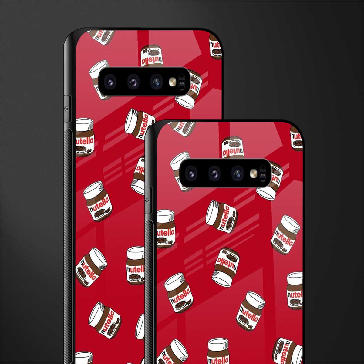 red nutella glass case for samsung galaxy s10 plus image-2