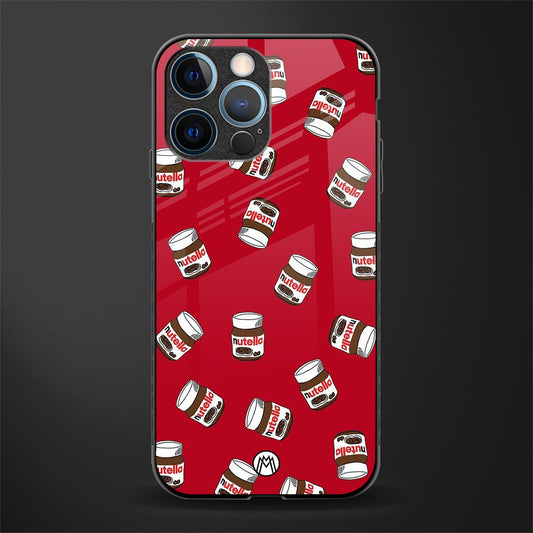 red nutella glass case for iphone 14 pro image