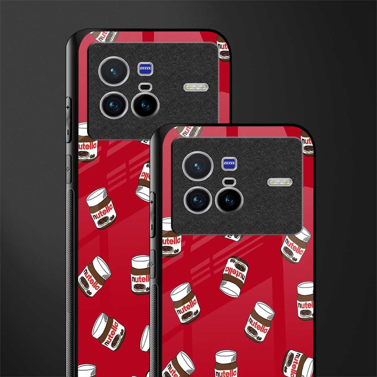 red nutella glass case for vivo x80 image-2