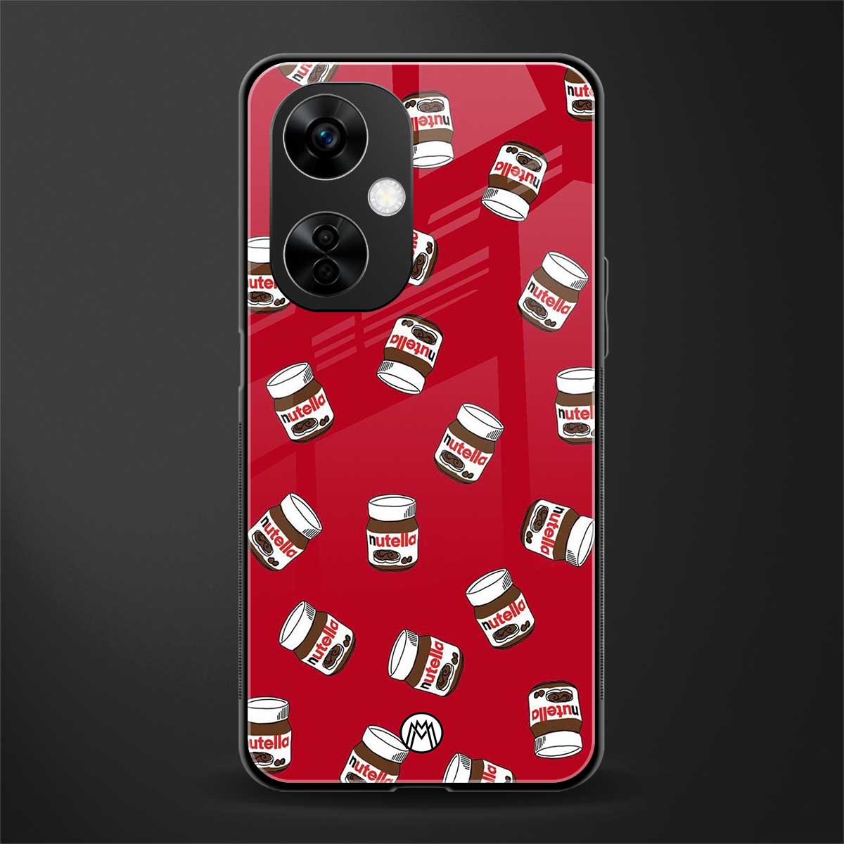 red nutella back phone cover | glass case for oneplus nord ce 3 lite