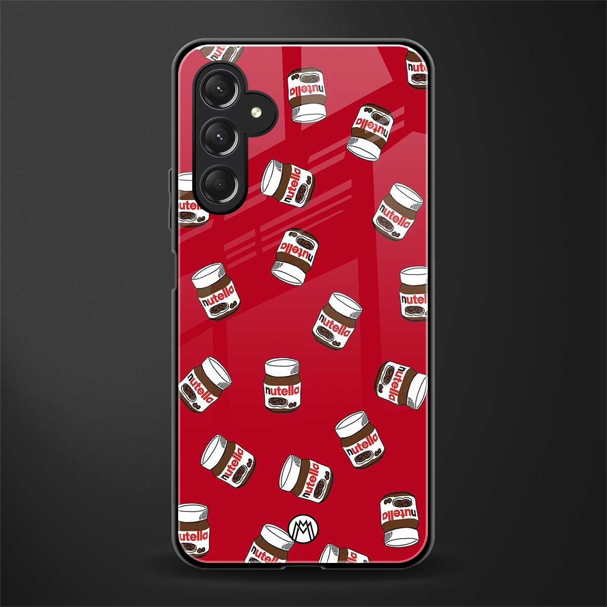 red nutella back phone cover | glass case for samsun galaxy a24 4g