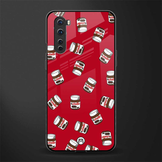 red nutella glass case for oneplus nord ac2001 image