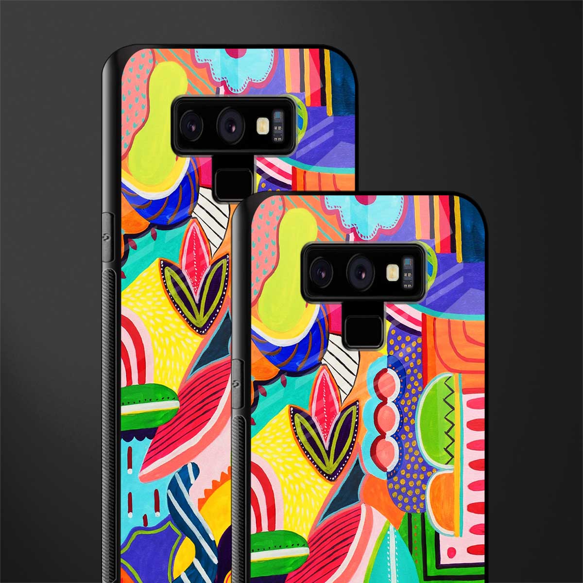 retro abstract glass case for samsung galaxy note 9 image-2