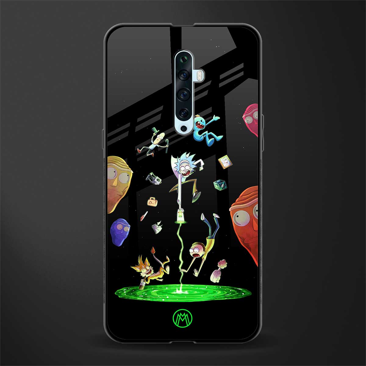 rick and morty amoled glass case for oppo reno 2f image
