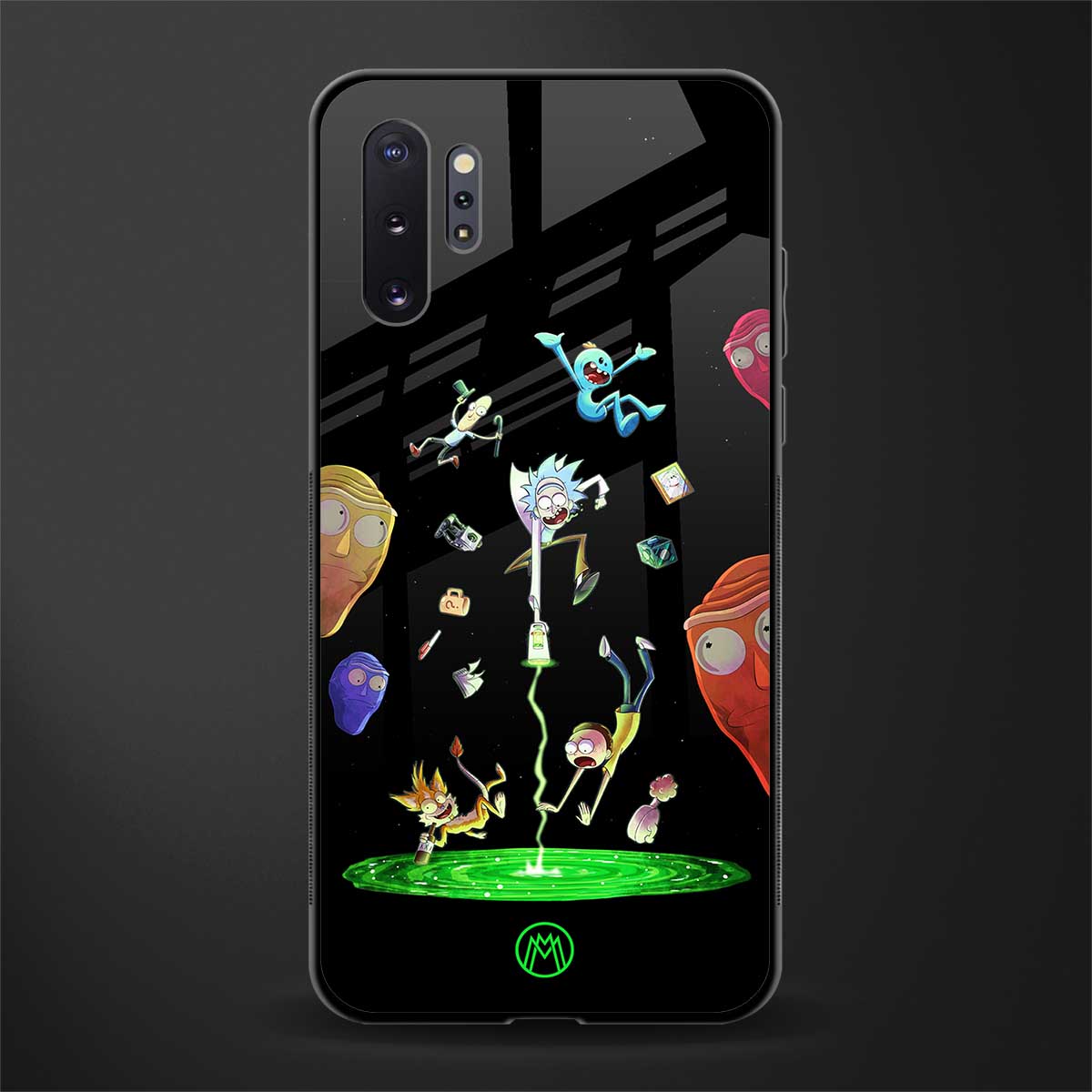 rick and morty amoled glass case for samsung galaxy note 10 plus image