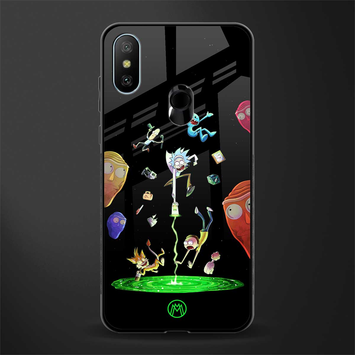 rick and morty amoled glass case for redmi 6 pro image