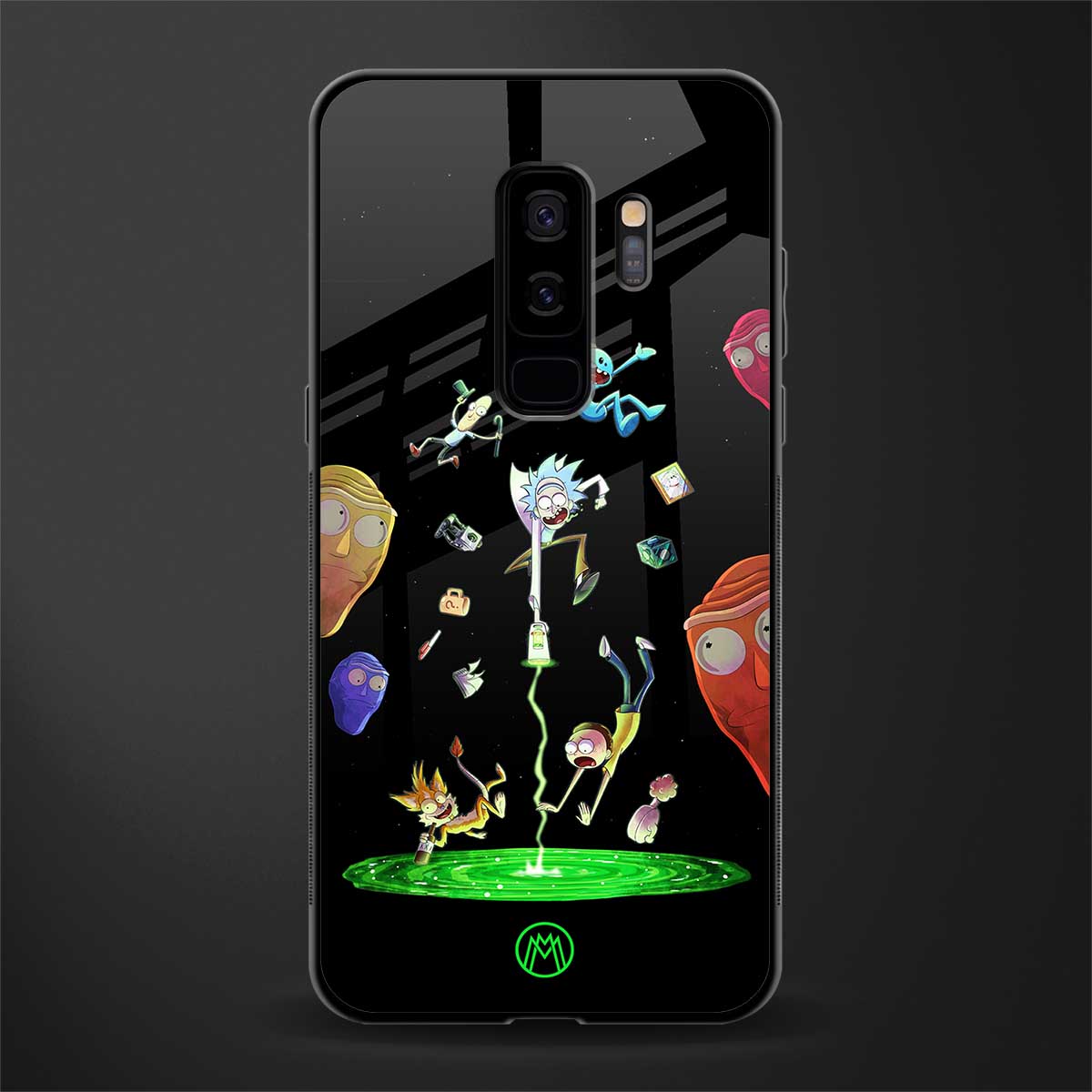rick and morty amoled glass case for samsung galaxy s9 plus image