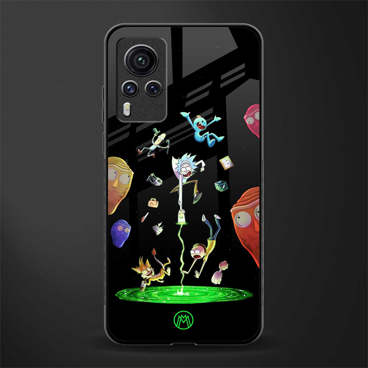 rick and morty amoled glass case for vivo x60 pro image