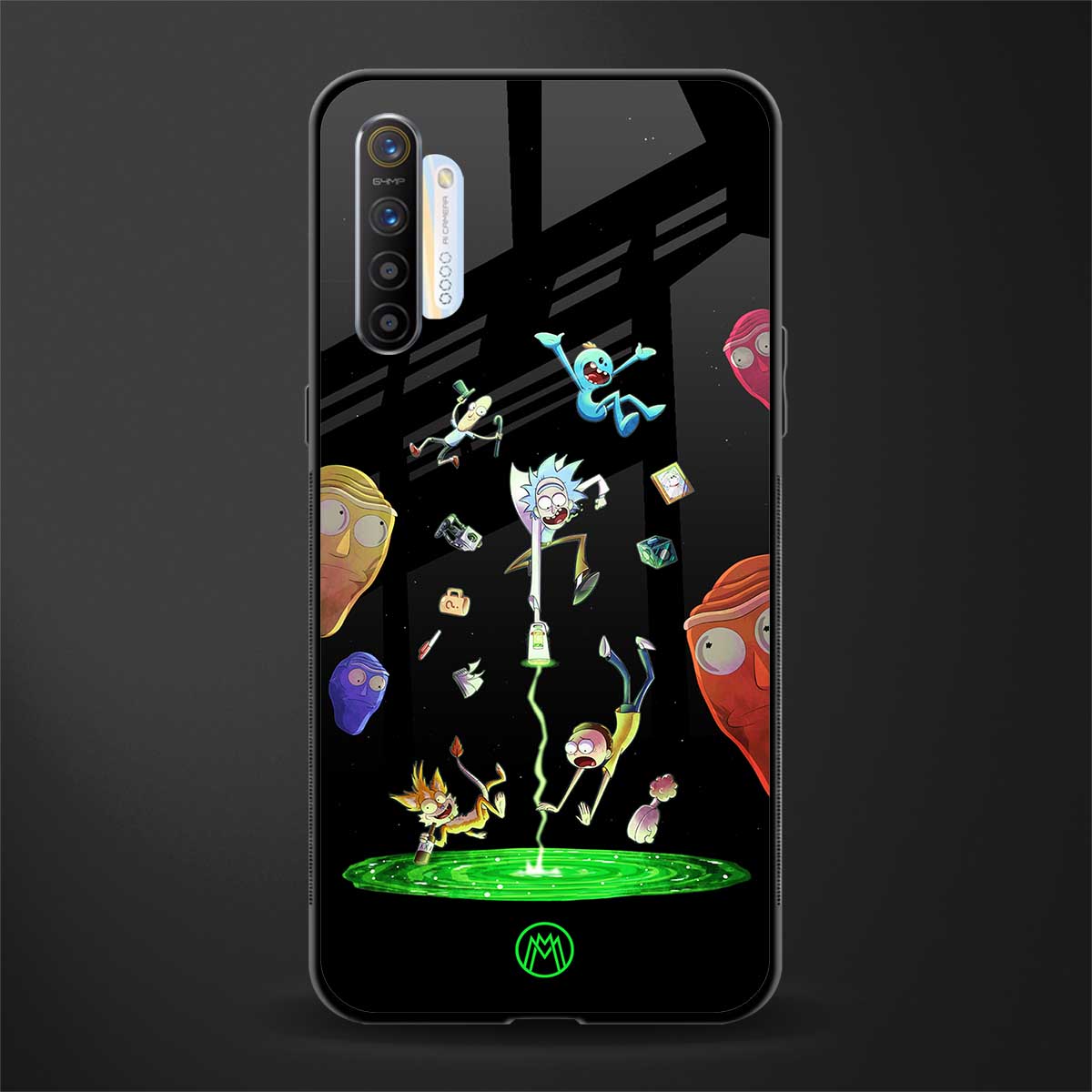 rick and morty amoled glass case for realme x2 image