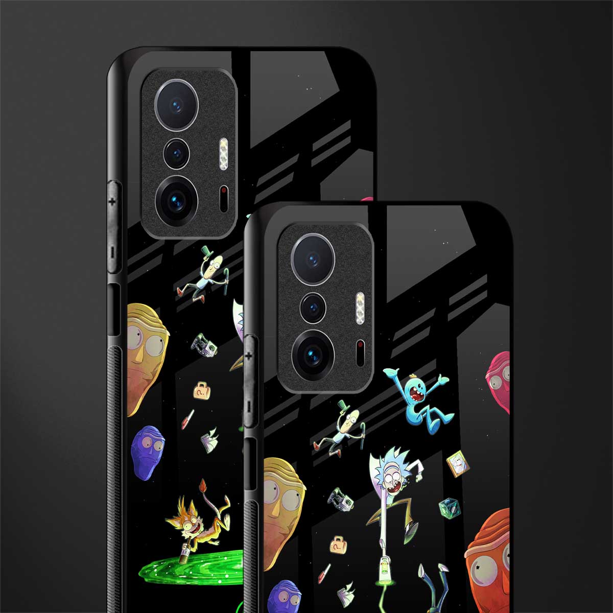 rick and morty amoled glass case for mi 11t pro 5g image-2