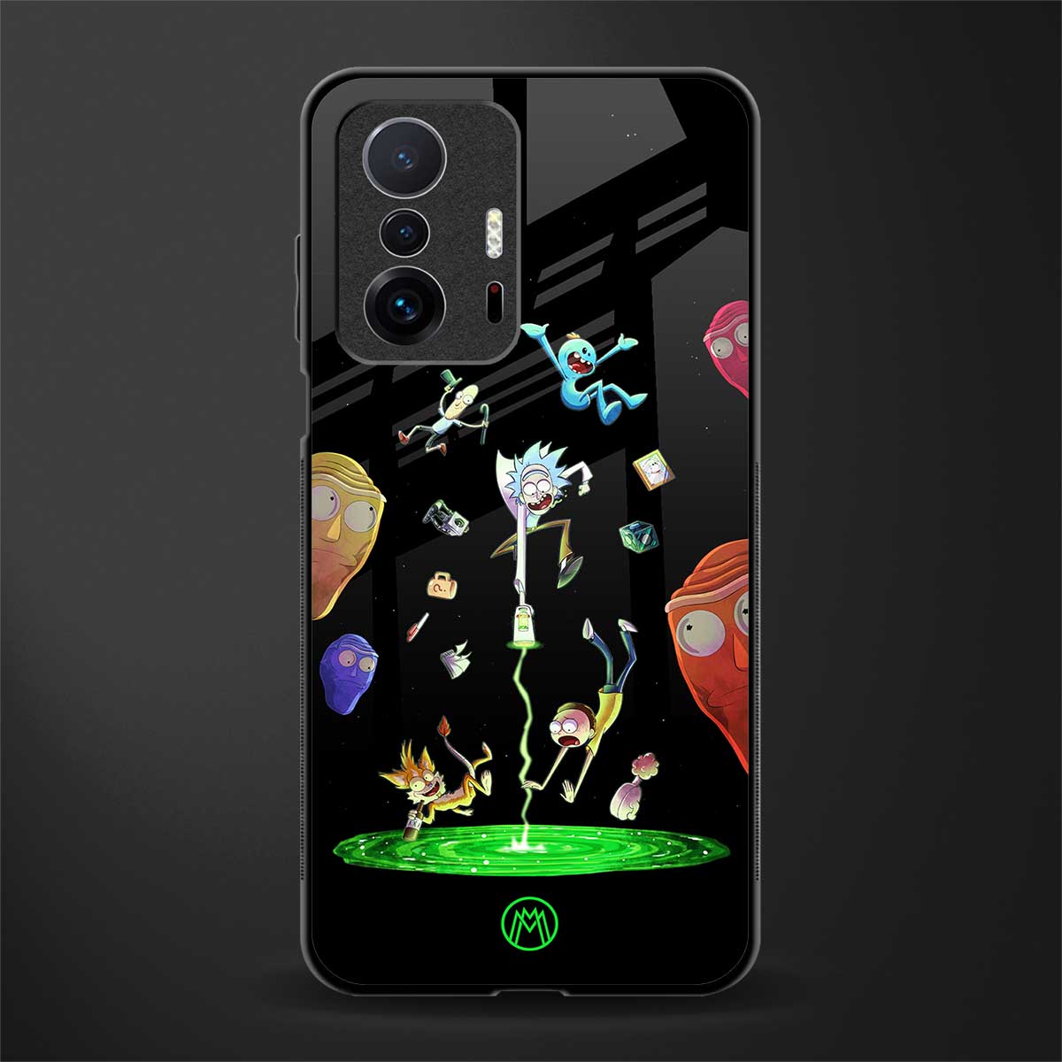 rick and morty amoled glass case for mi 11t pro 5g image