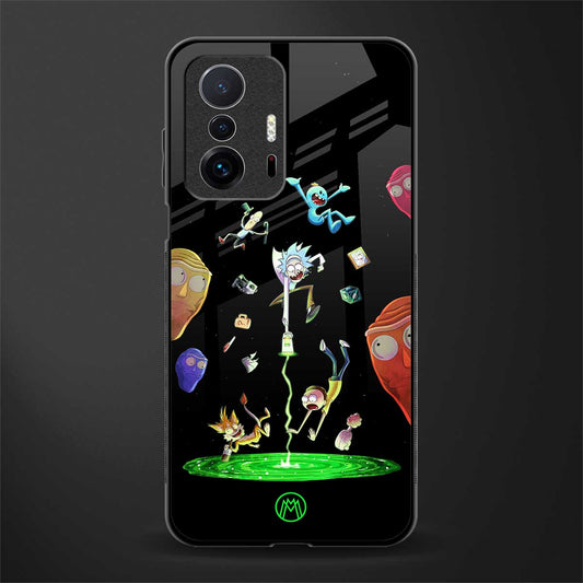 rick and morty amoled glass case for mi 11t pro 5g image