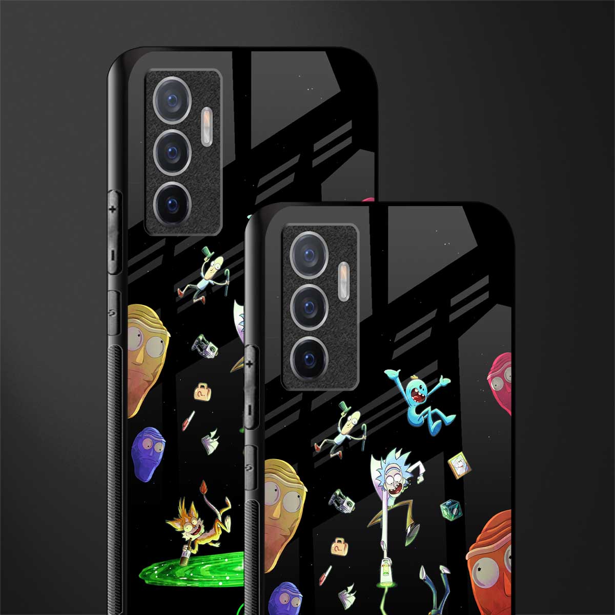 rick and morty amoled glass case for vivo v23e image-2