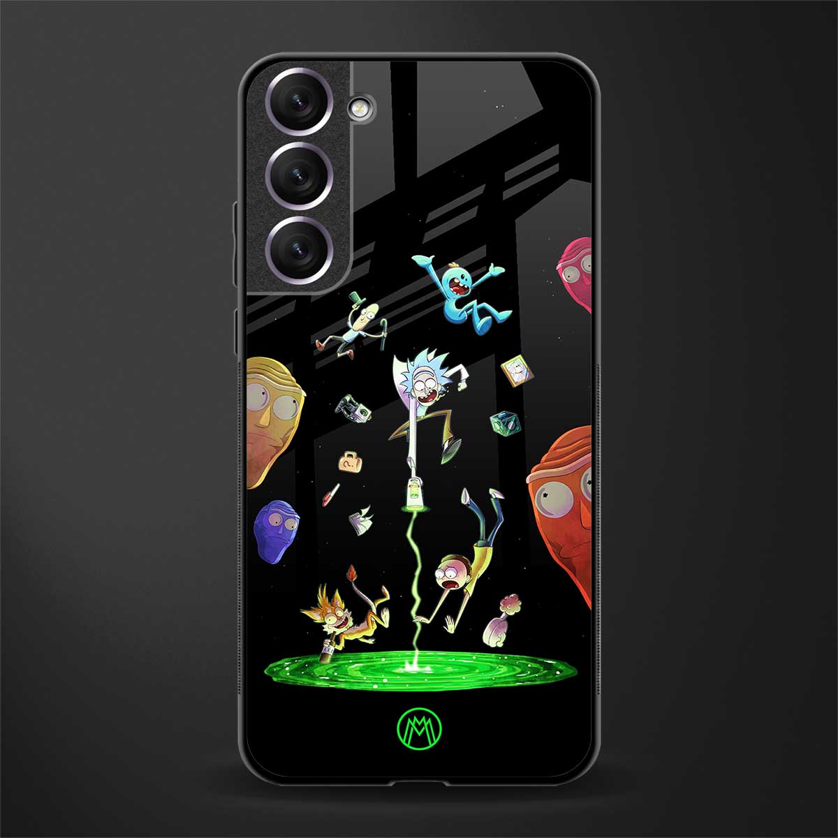 rick and morty amoled glass case for samsung galaxy s22 5g image