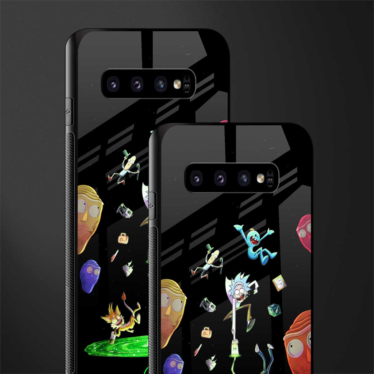 rick and morty amoled glass case for samsung galaxy s10 plus image-2