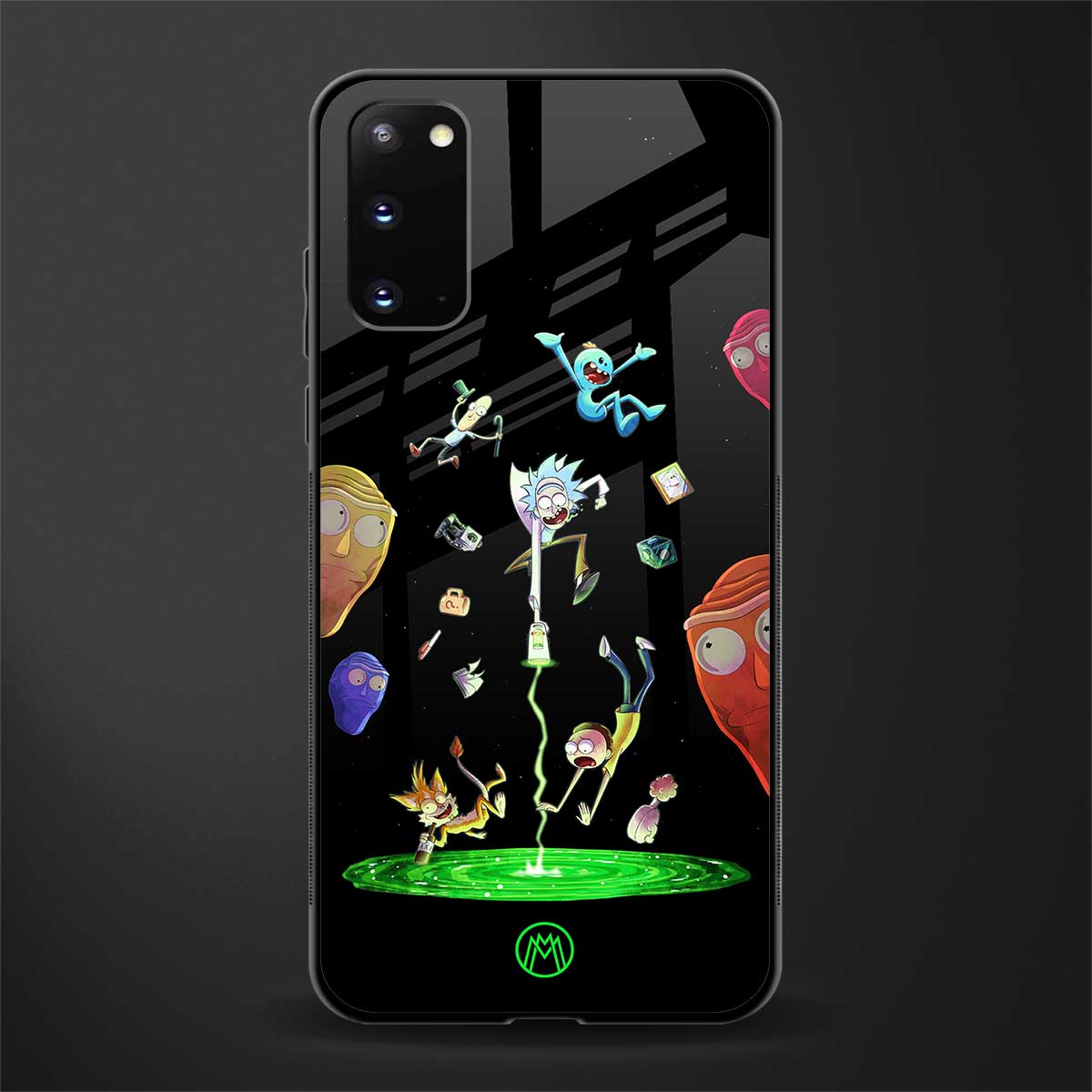 rick and morty amoled glass case for samsung galaxy s20 image