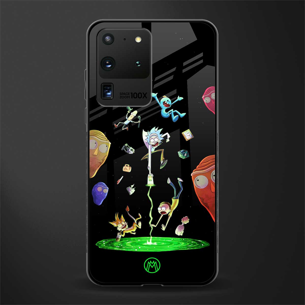 rick and morty amoled glass case for samsung galaxy s20 ultra image