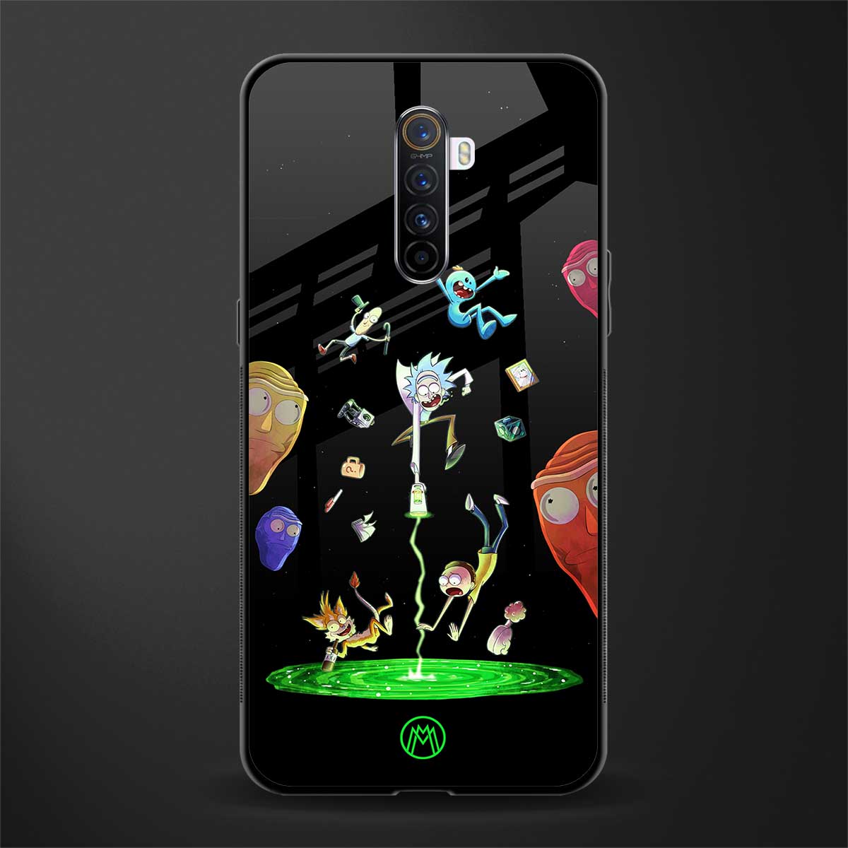 rick and morty amoled glass case for realme x2 pro image