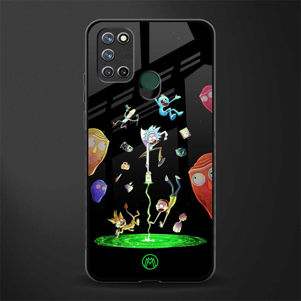 rick and morty amoled glass case for realme 7i image