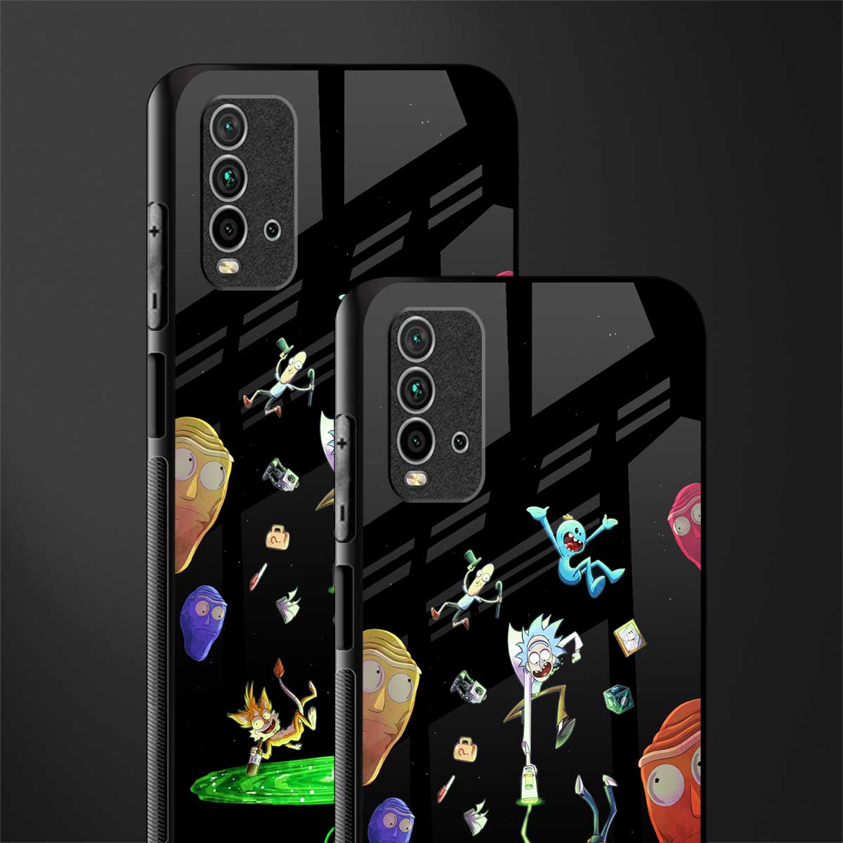 rick and morty amoled glass case for redmi 9 power image-2