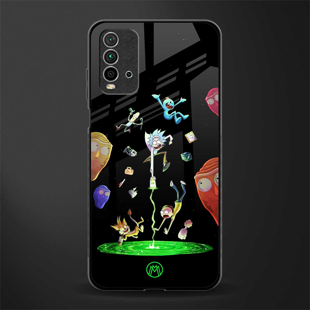 rick and morty amoled glass case for redmi 9 power image