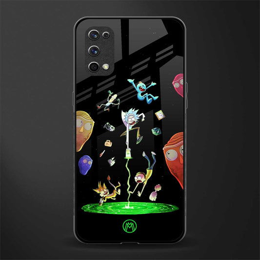 rick and morty amoled glass case for realme x7 pro image