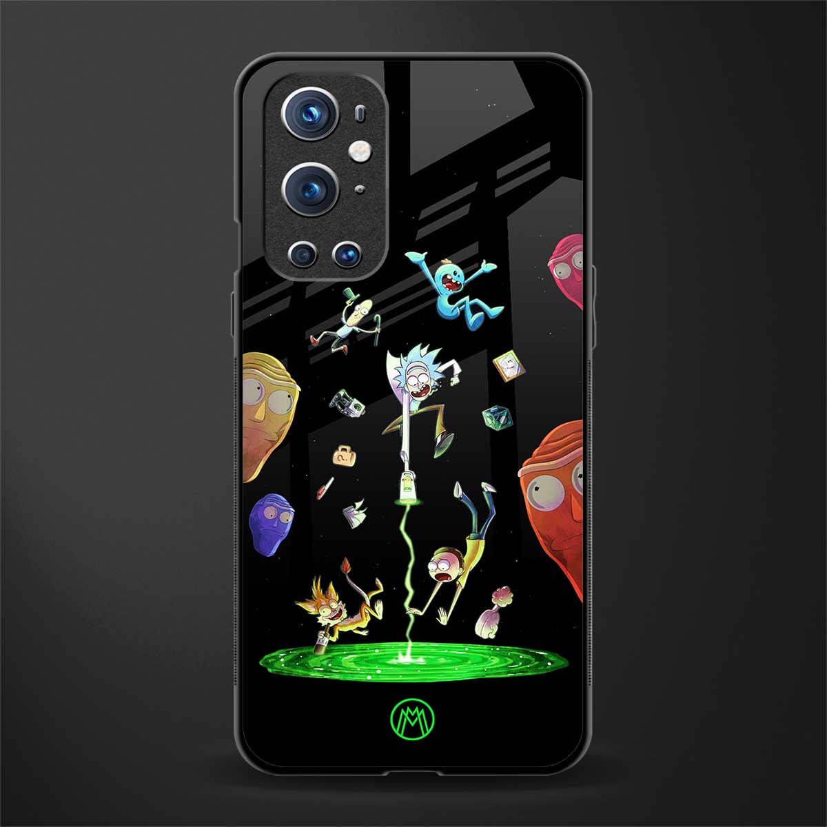 rick and morty amoled glass case for oneplus 9 pro image