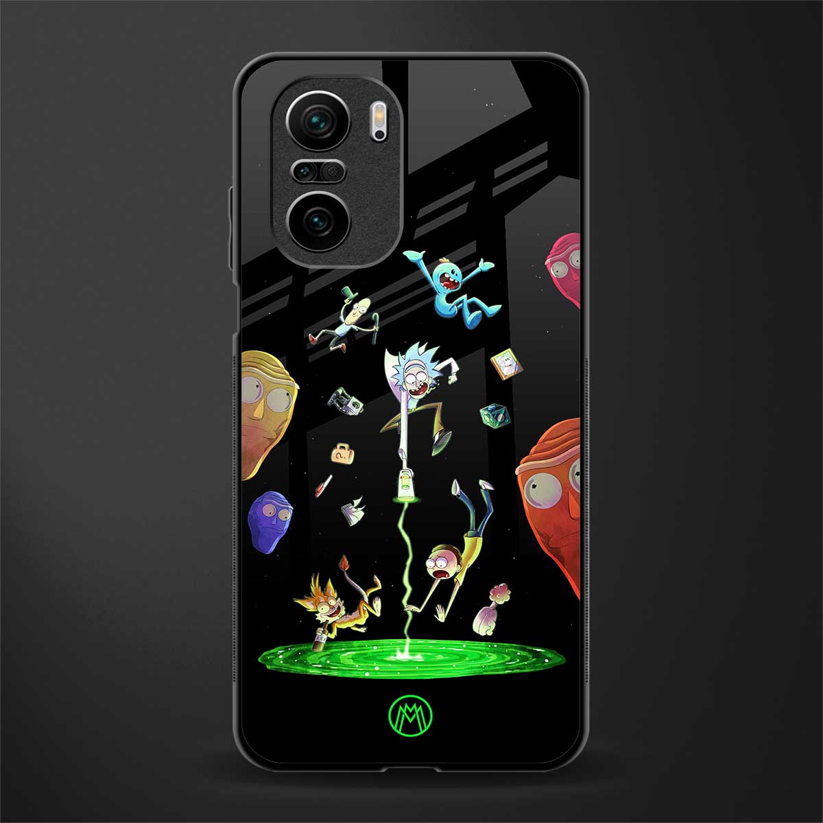 rick and morty amoled glass case for mi 11x 5g image