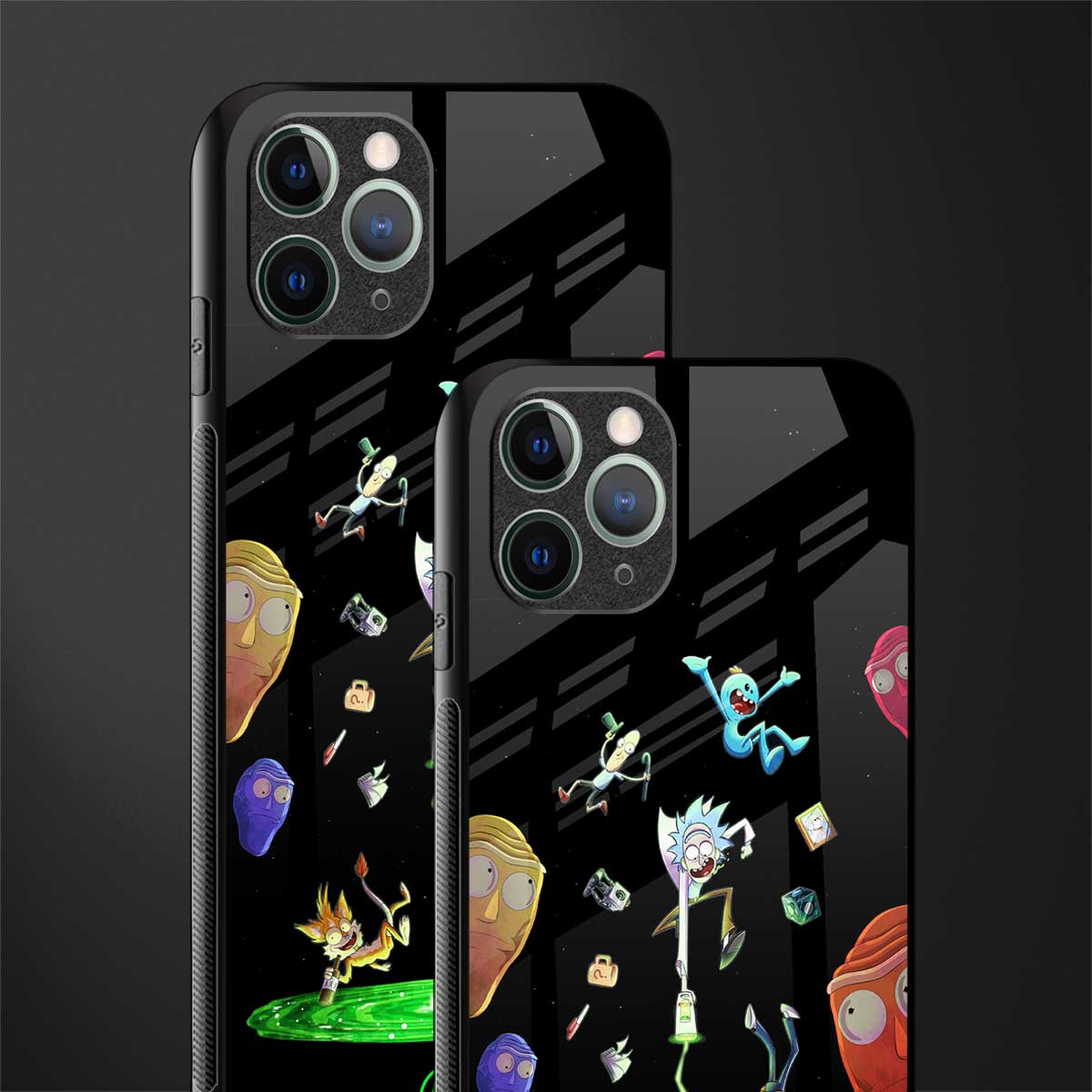 rick and morty amoled glass case for iphone 11 pro image-2