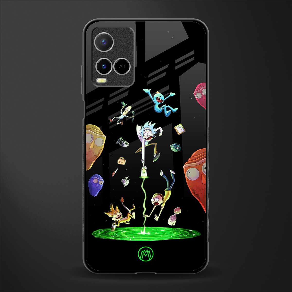 rick and morty amoled glass case for vivo y33s vivo y33t image