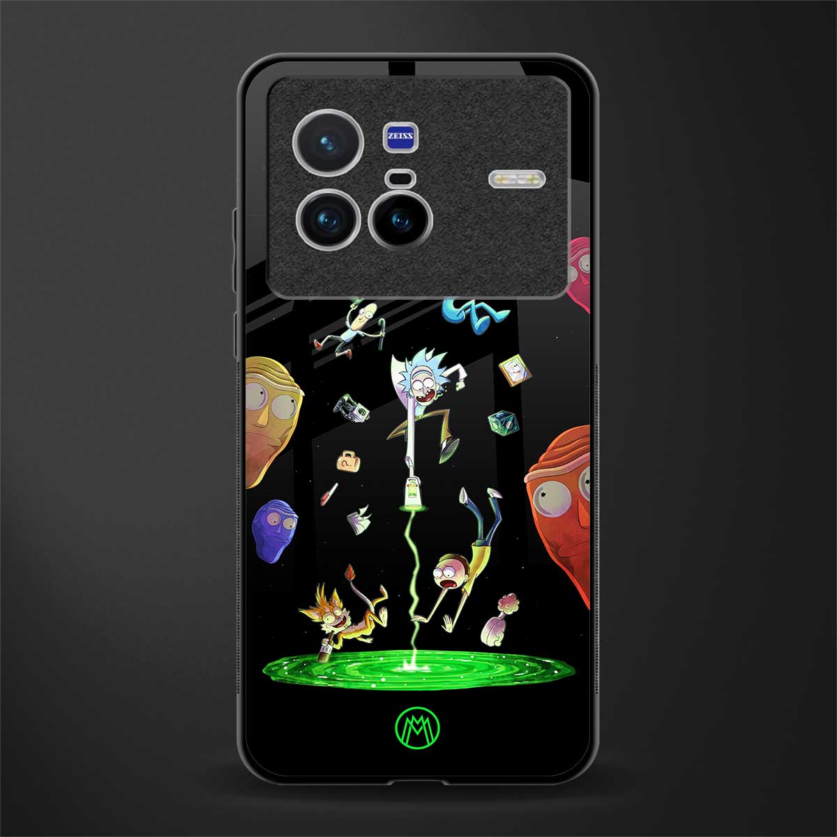rick and morty amoled glass case for vivo x80 image