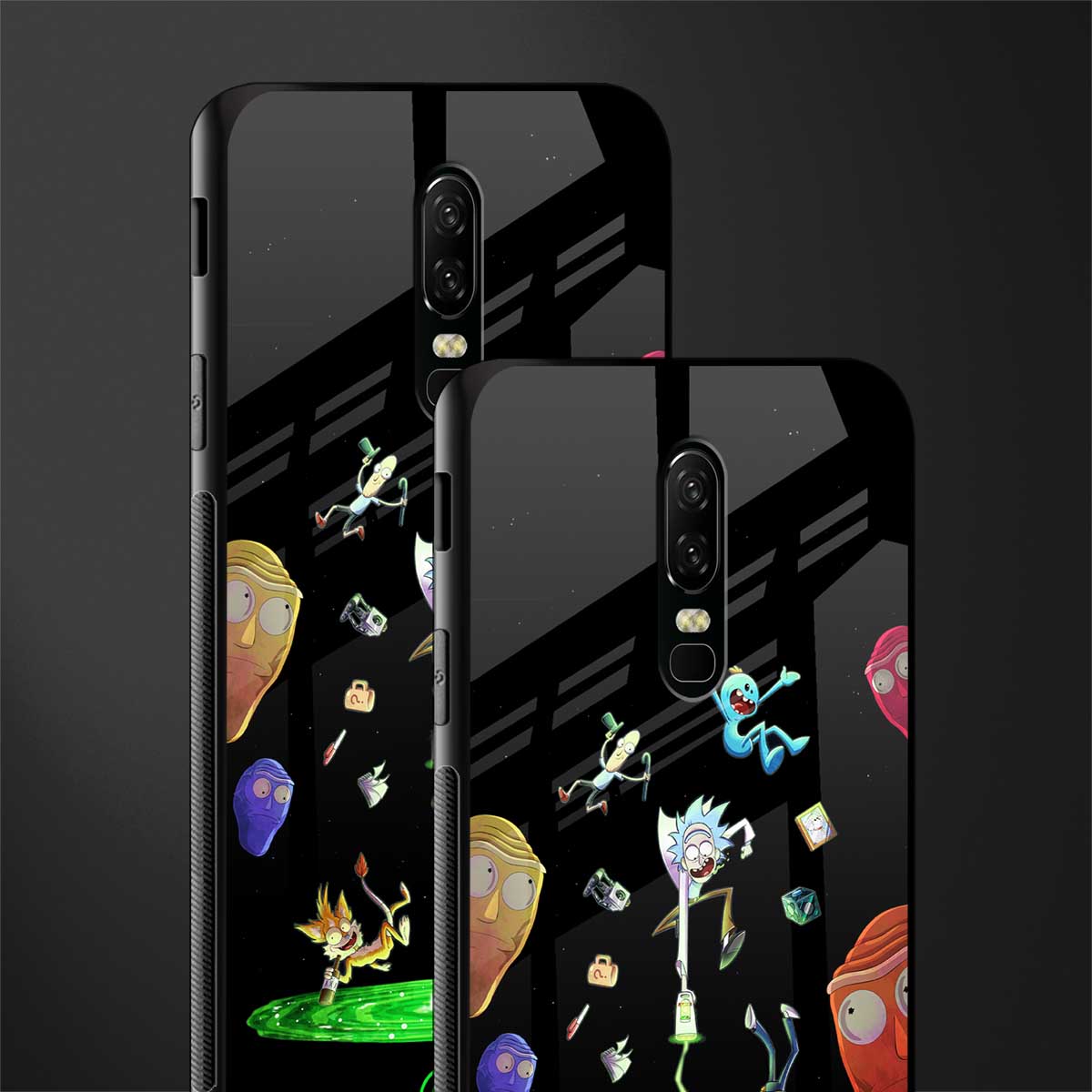 rick and morty amoled glass case for oneplus 6 image-2